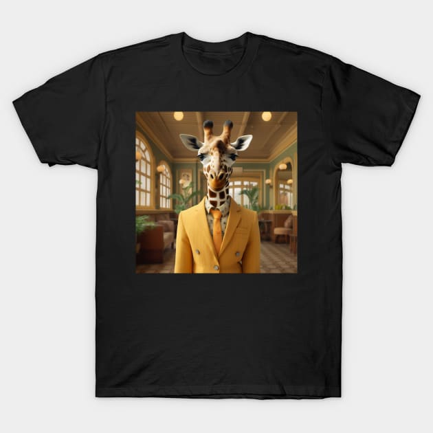 Giraffe The Hotel Manager T-Shirt by JunkyDotCom